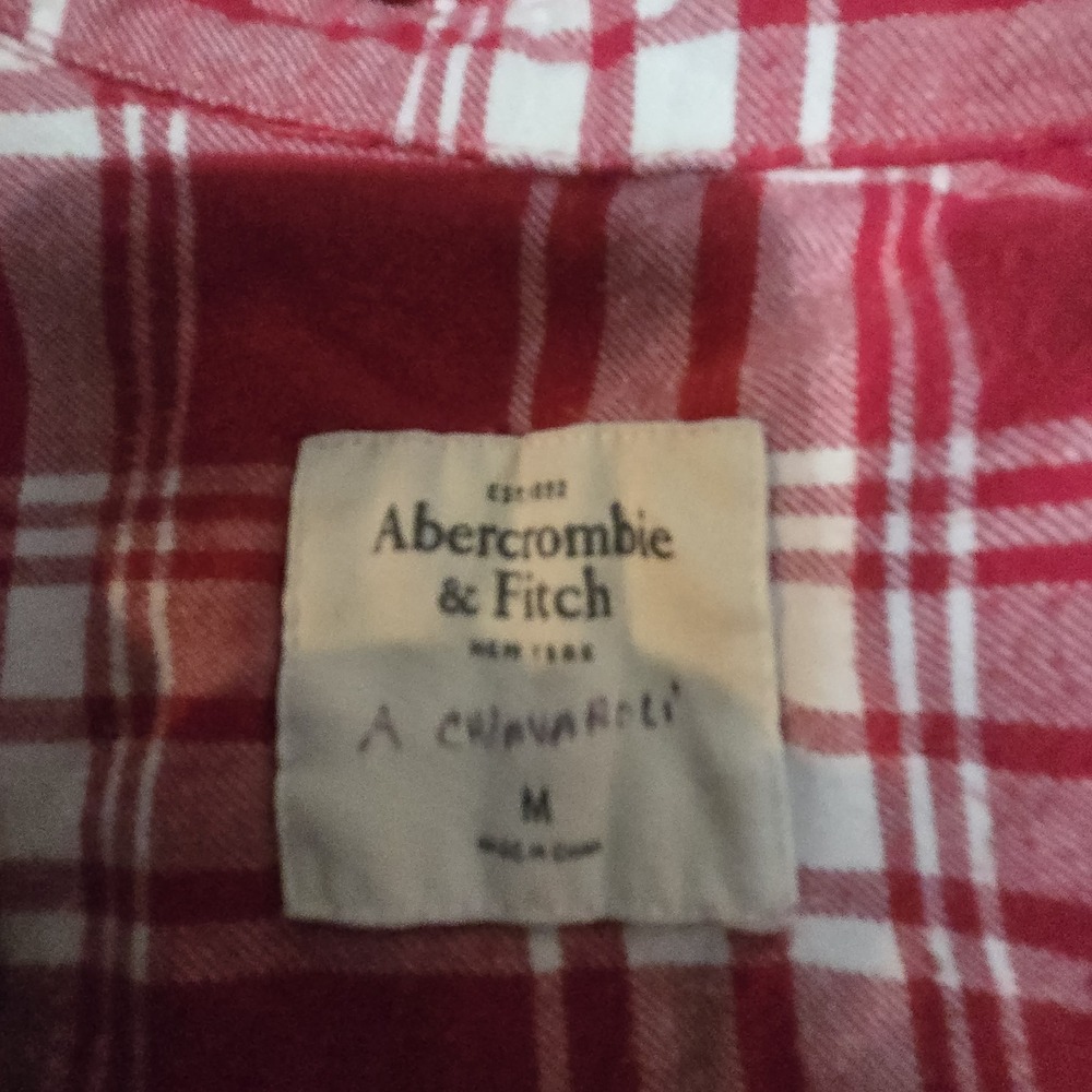 Abercrombie & Fitch A&F M Long Sleeve Button Down Shirt Plaid Check - Picture 7 of 9
